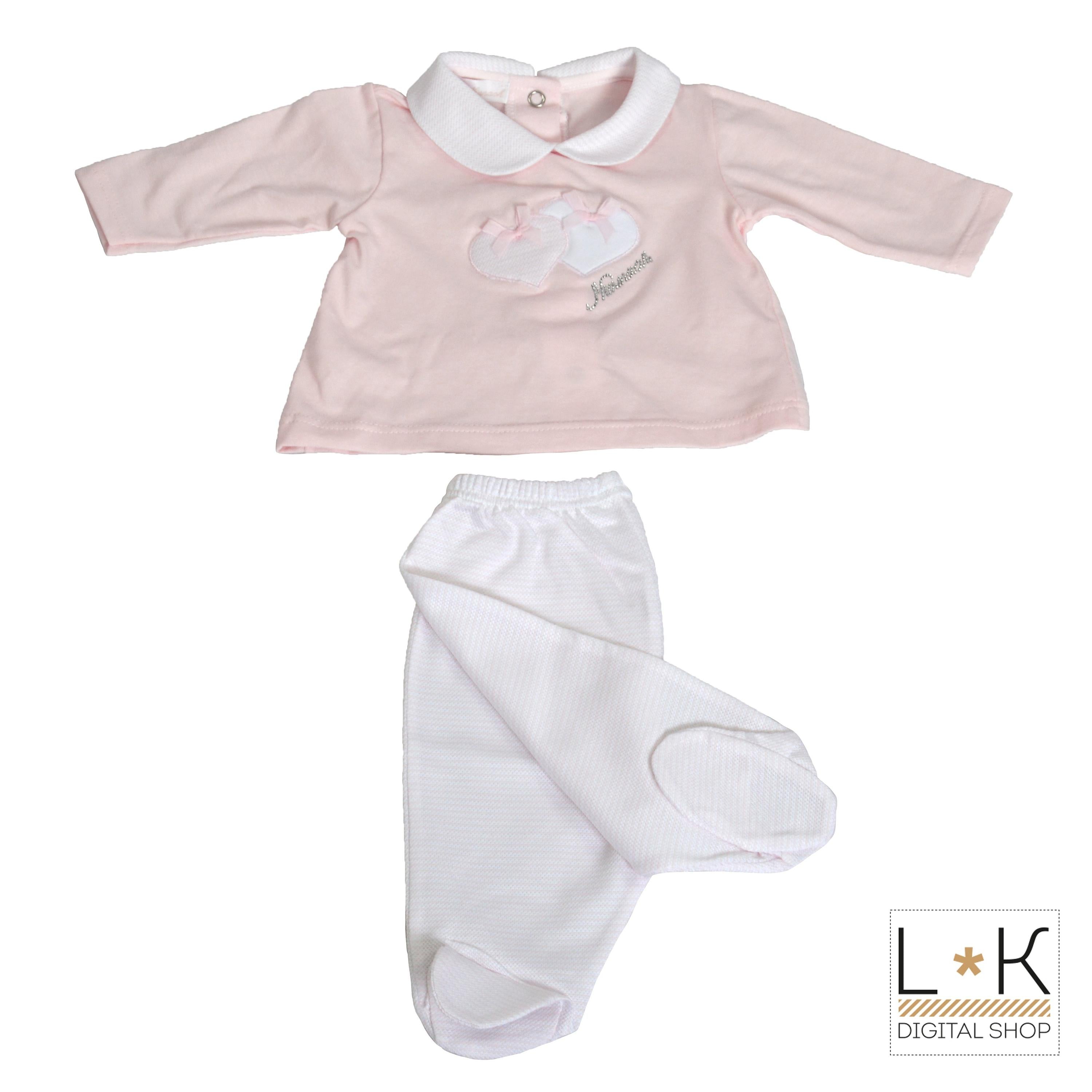 Tutina Spezzata Cotone Neonata Ninnaoh E16108CJ - NINNAOH - LuxuryKids