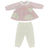 Tutina Spezzata In Lana Rosa Neonata Primodi' Bebe' 202.8 - PRIMODI' BEBE' - LuxuryKids
