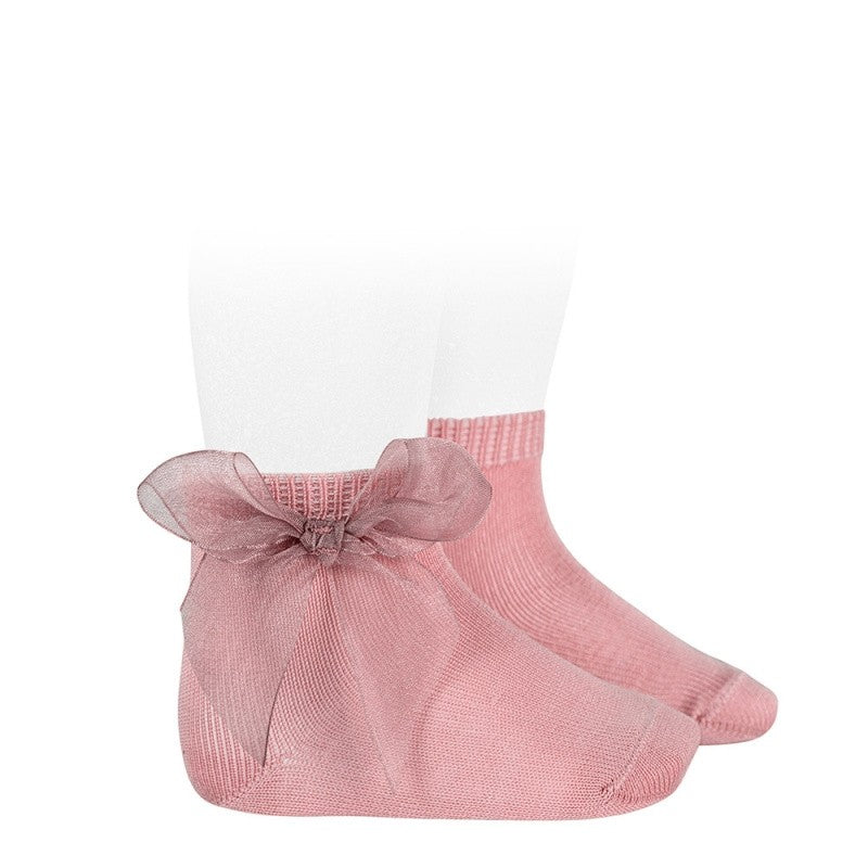Calzini In Cotone Corti Basic Con Fiocco Neonata CONDOR 439 - Condor - LuxuryKids