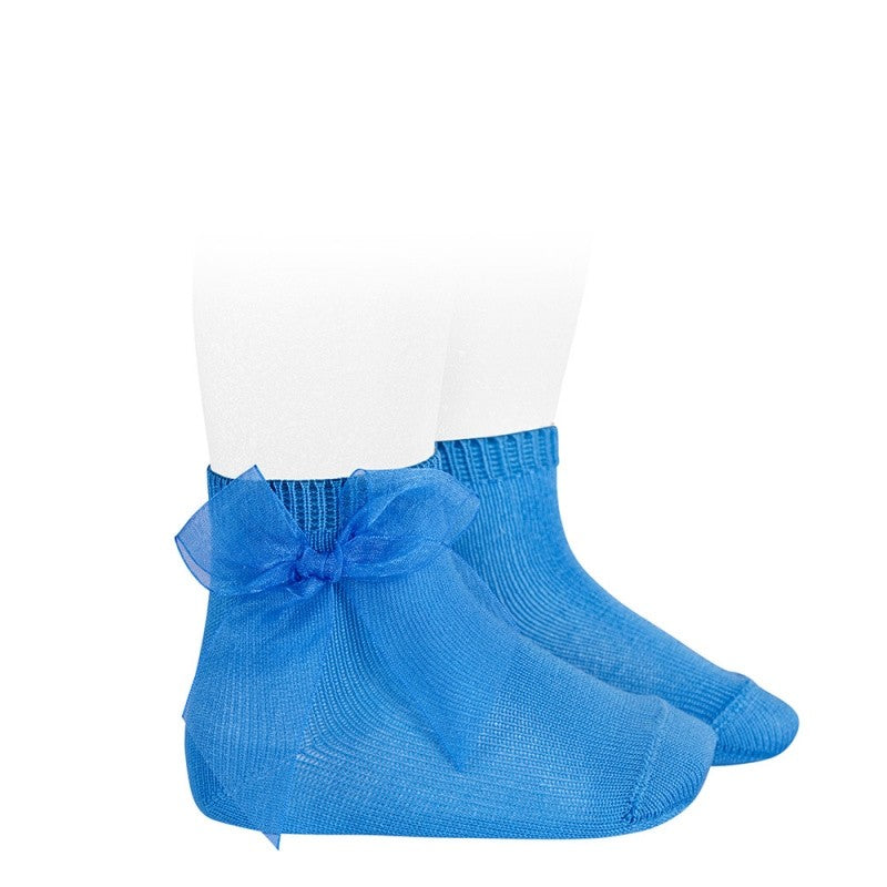 Calzini In Cotone Corti Basic Con Fiocco Neonata CONDOR 439 - Condor - LuxuryKids