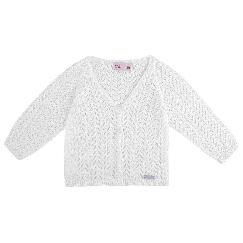Cardigan In Filo Di Cotone Traforato Neonati CONDOR 505 - Condor - LuxuryKids