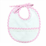 Bavetta In Cotone Bianca Con Bordo A Quadretti Neonata TETO E TATTA BA3150 - TETO E TATTA - LuxuryKids