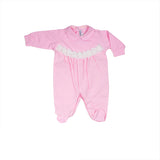 Tutina In Cotone Rosa Con Tulle Ricamato Neonata LA SARTORIA DEI PICCOLI LT904 - LA SARTORIA DEI PICCOLI - LuxuryKids
