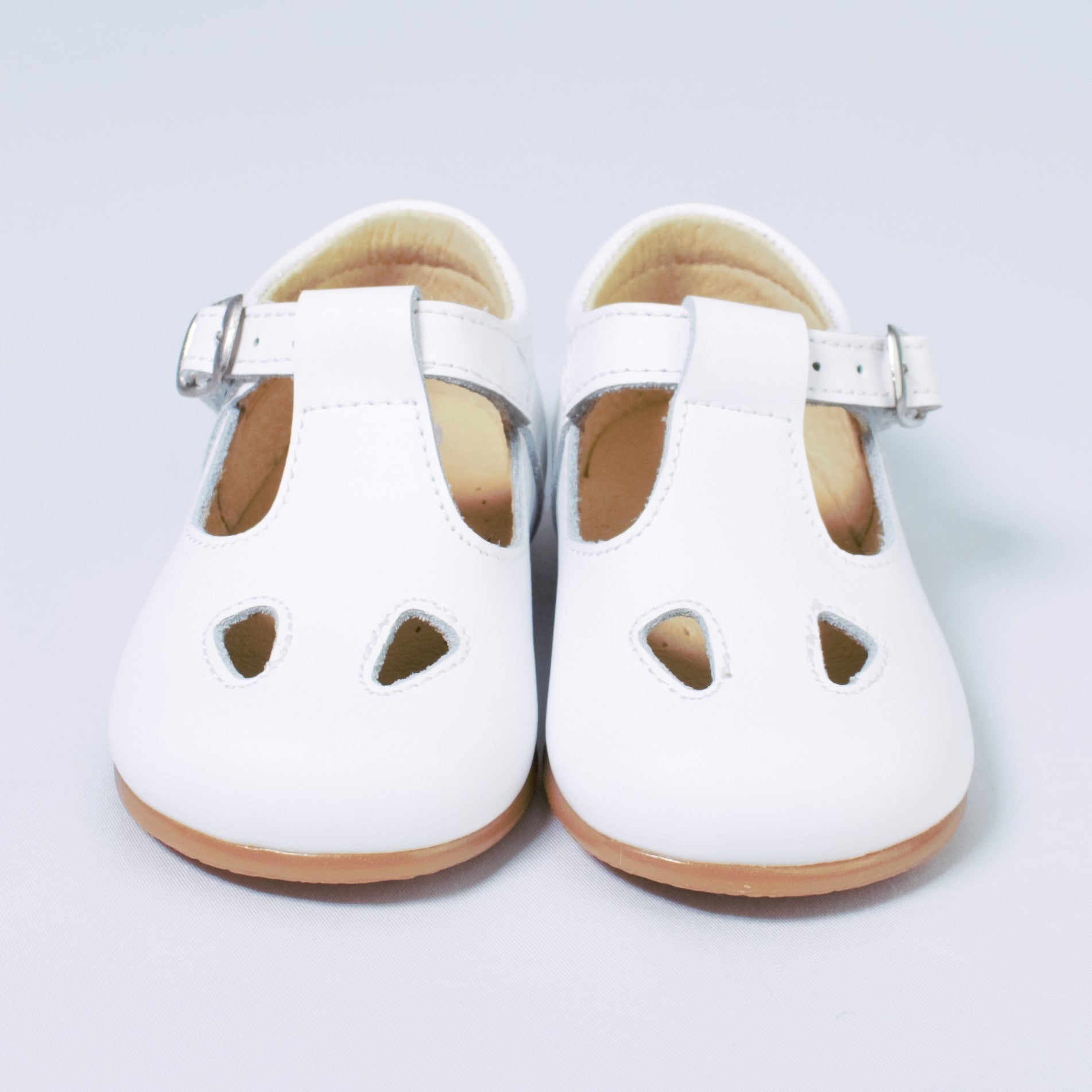 Scarpa Modello Con Occhielli E Cinturino Primi Passi In Pelle E Suola In Gomma Bambino-a Unisex Panyno B2401S - PANYNO - LuxuryKids