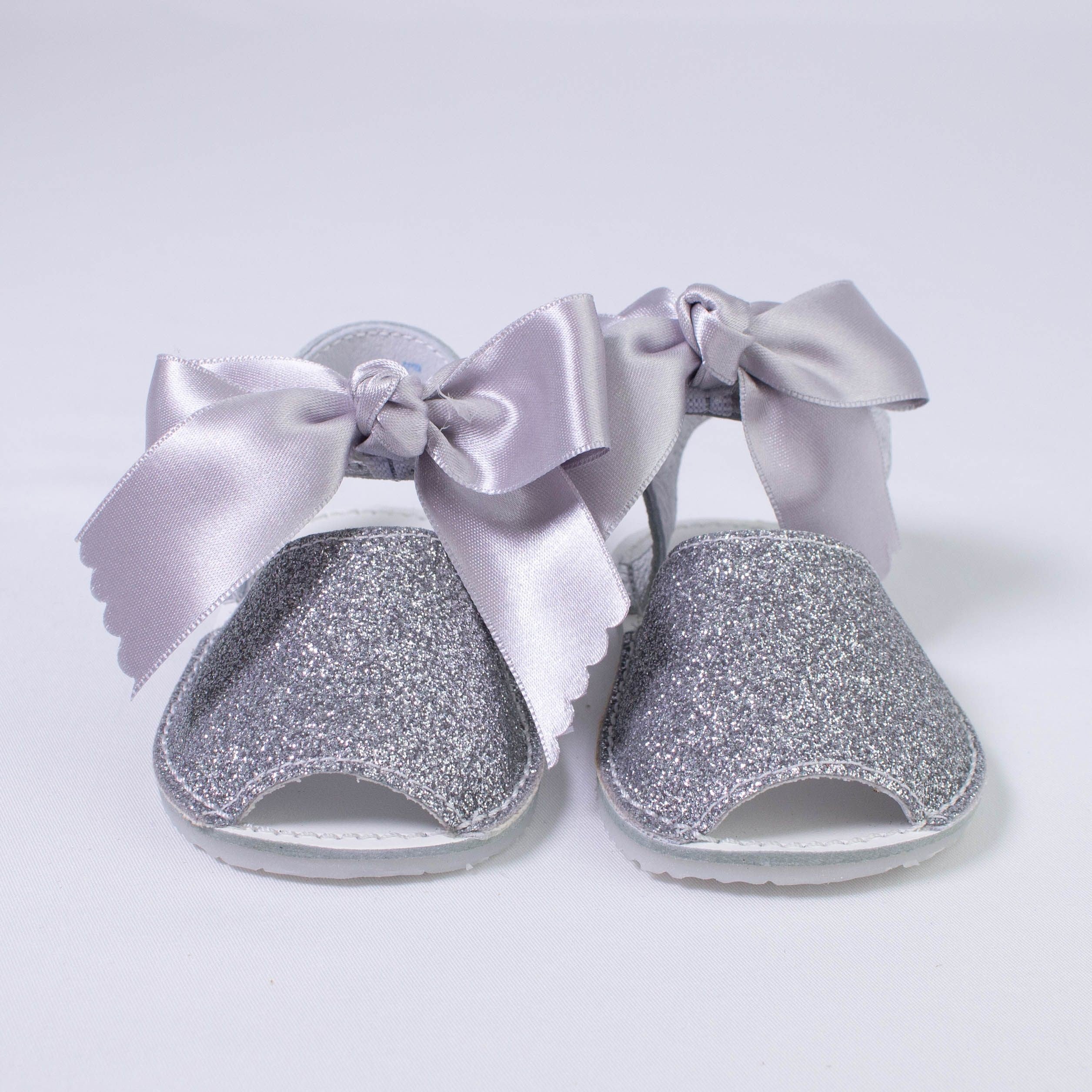 Sandali Da Culla Con Glitter e Fiocco Neonata INDICE 318 - INDICE - LuxuryKids