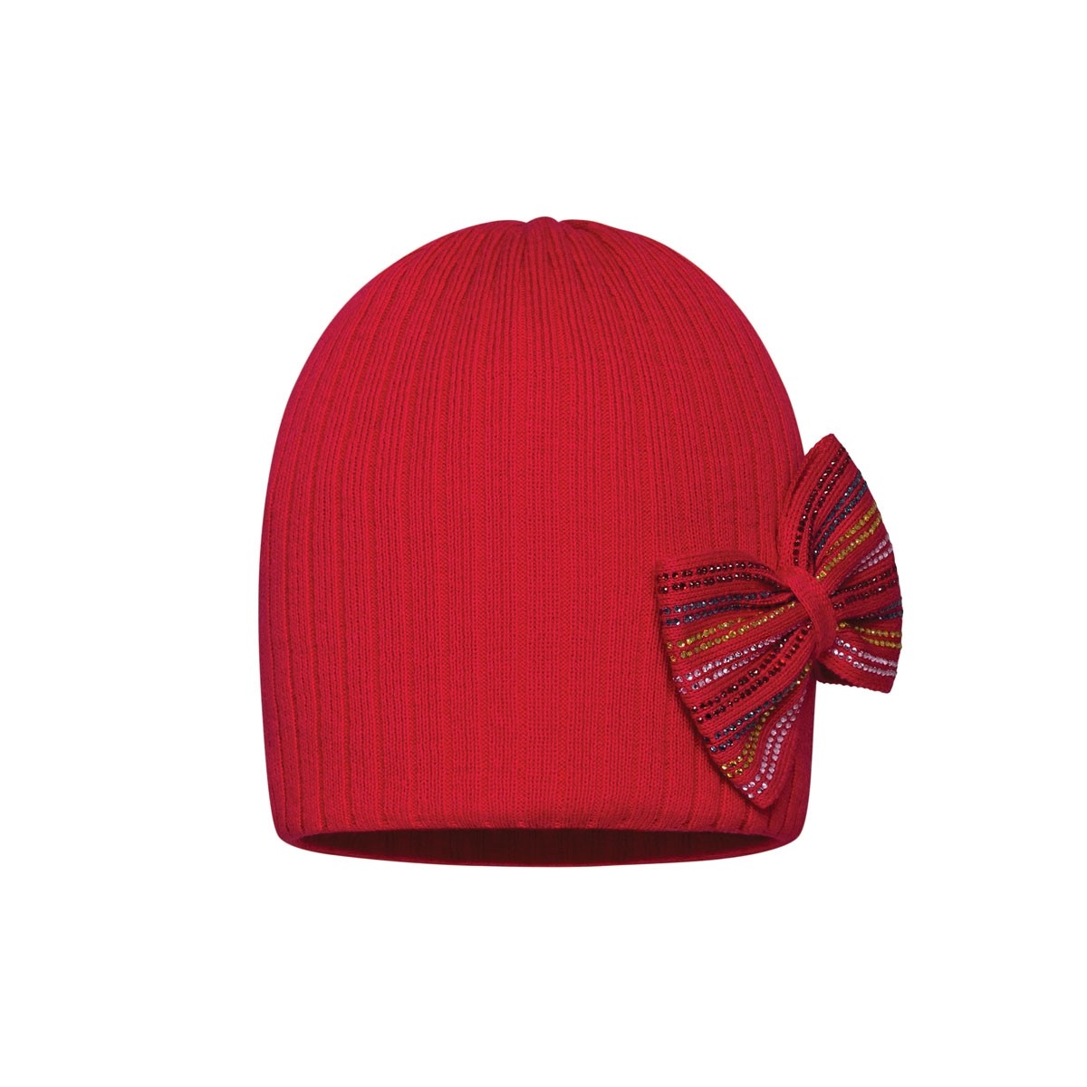 Cappello In Filo Di Cotone A Coste Con Fiocco Bambina BARBARAS BB83 - BARBARAS - LuxuryKids