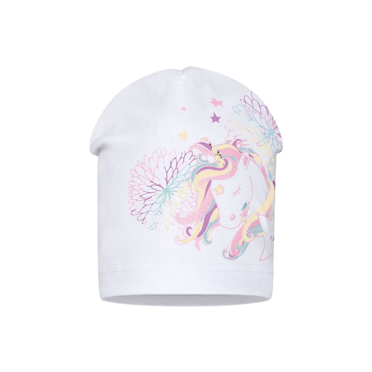 Cappello In Cotone Con Stampa Camaleontica Con Unicorno Bambina BARBARAS TB130 - BARBARAS - LuxuryKids