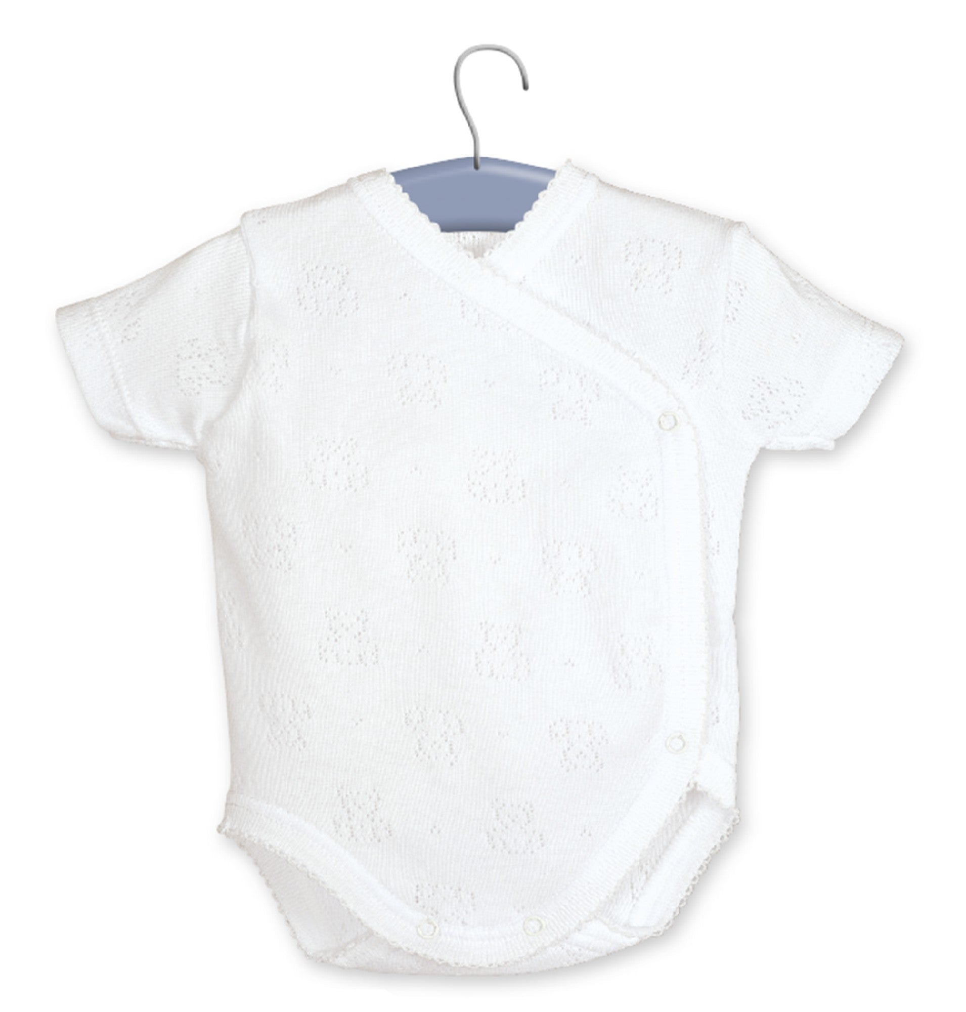 Body Antipanico Mezza Manica In Cotone Traforato Neonato-a Unisex CALAMARO 1478 - CALAMARO - LuxuryKids