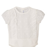Camica A Body Mezza Manica In Cotone Con Rouches Neonata CALAMARO 19076 - CALAMARO - LuxuryKids