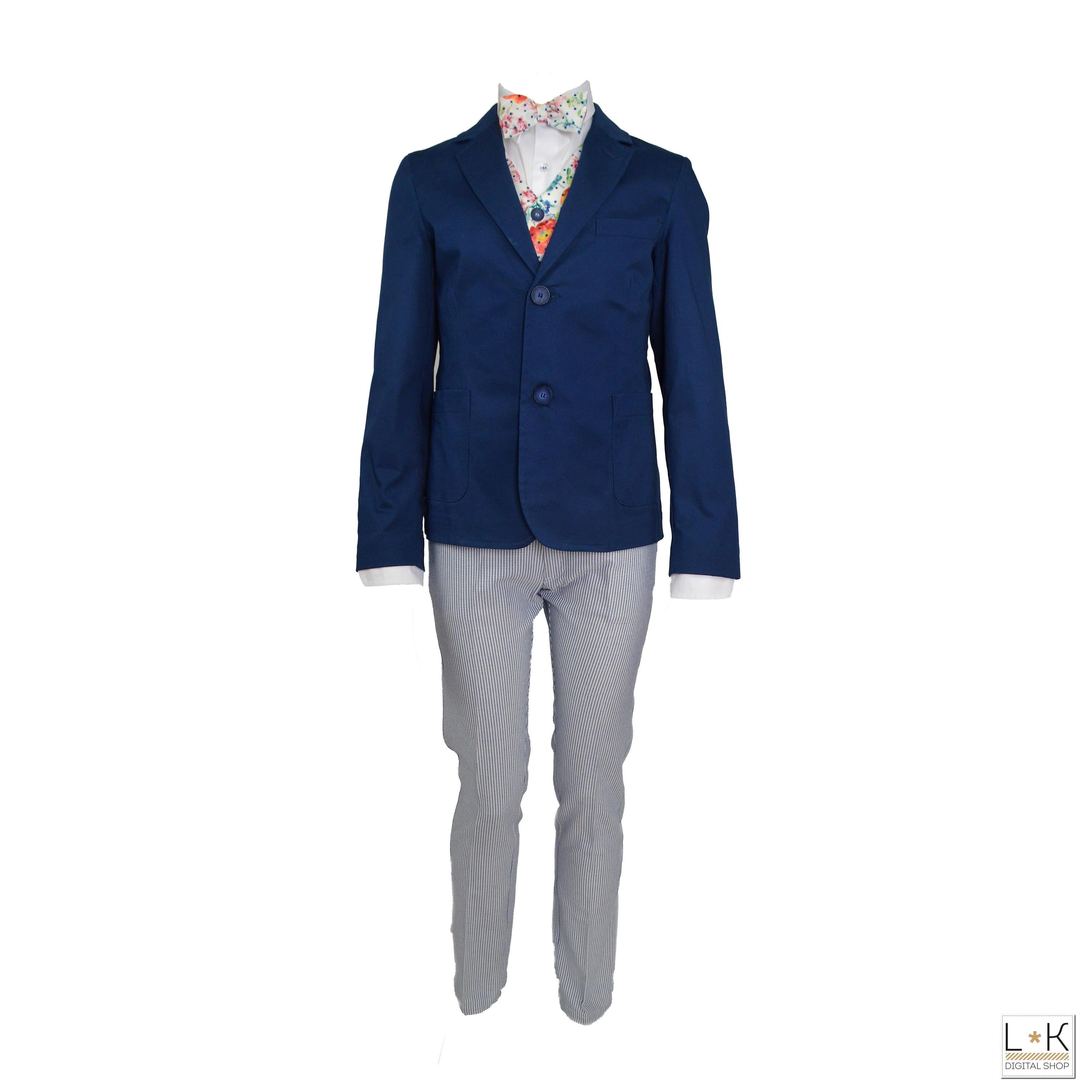 Completo 5 Pezzi Elegante Bambino Blu Bufi M10040A1 - BUFI - LuxuryKids