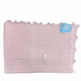 Coperta Corredino In Filo Di Cotone Traforata Rosa Neonata GRANLEI 620 - GRANLEI - LuxuryKids