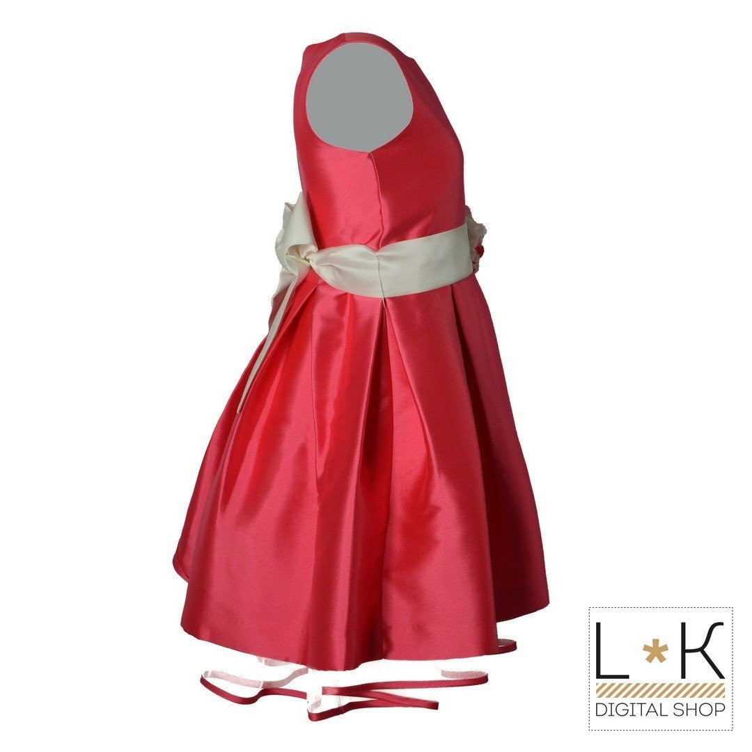 Abito con Balze in Tulle Bambina Cerimonia Elegante Fucsia Mimil’_ 263 - MIMILU' - LuxuryKids