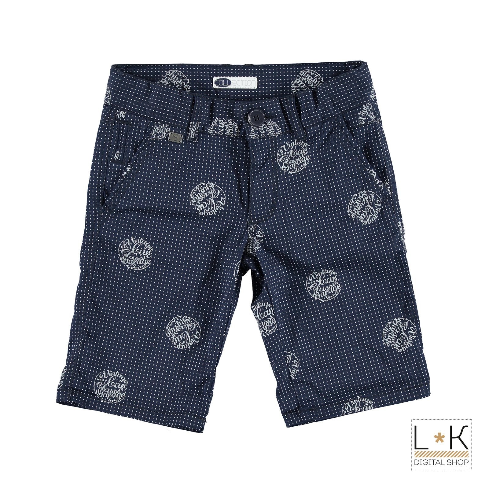 Bermuda in Cotone con stampa Bambino Blu Sarabanda S663 - SARABANDA - LuxuryKids