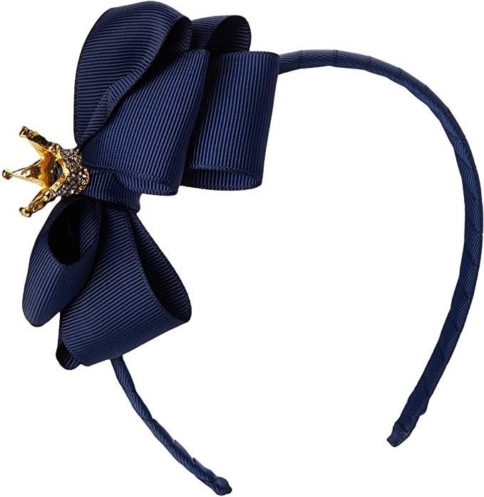 Cerchietto Con Fiocco In Gros Grain Con Coroncina Bambina ANGEL'S FACE ABAND - Angel's Face - LuxuryKids