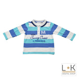 Polo a Righe Neonato Minibanda Q622 - MINIBANDA - LuxuryKids