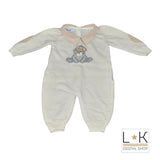 Tutina Intera In Lana Panna Neonato Ninnaoh I14203TL - NINNAOH - LuxuryKids