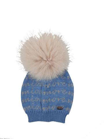 Cappello In Pura Lana 100% Con Pom Pon In Volpe Neonato-a Tema Amore MioNINNAOH I21294 - NINNAOH - LuxuryKids