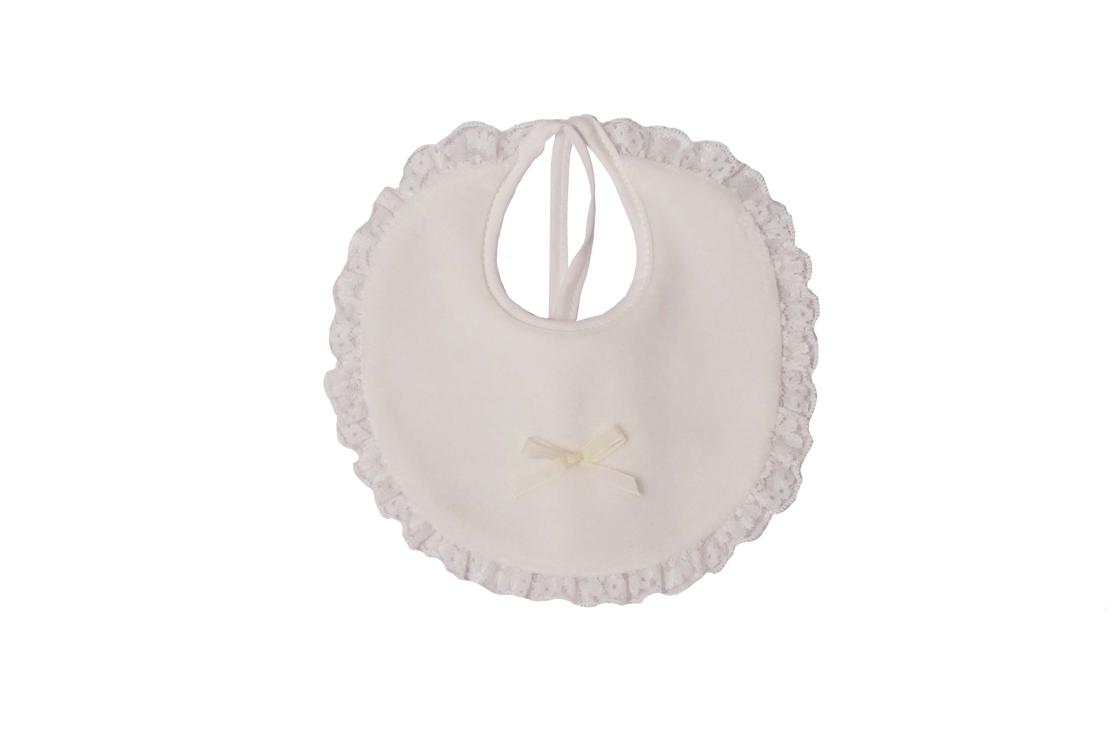 Bavetta In Ciniglia Con Pizzo Neonata NINNAOH I21119 - NINNAOH - LuxuryKids