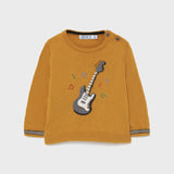 Maglioncino Girocollo In Misto Lana Senape Neonato MAYORAL 2377 - MAYORAL - LuxuryKids