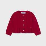 Cardigan In Misto Lana Bordeaux Neonata MAYORAL 2387 - MAYORAL - LuxuryKids