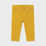 Pantalone Lungo In Velluto Millerighe Senape Slim Fit Neonato MAYORAL 502 - MAYORAL - LuxuryKids