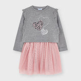 Abito in Tulle Manica Lunga Caldo Cotone Bambina Mayoral 4940 - MAYORAL - LuxuryKids