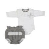 Completo Due Pezzi con Culotte Lana Neonata Fsbaby 15044 - FS BABY - LuxuryKids