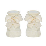Babbucce con Fiocco Gros-Grain Caldo Cotone Neonata Condor 2595 - Condor - LuxuryKids