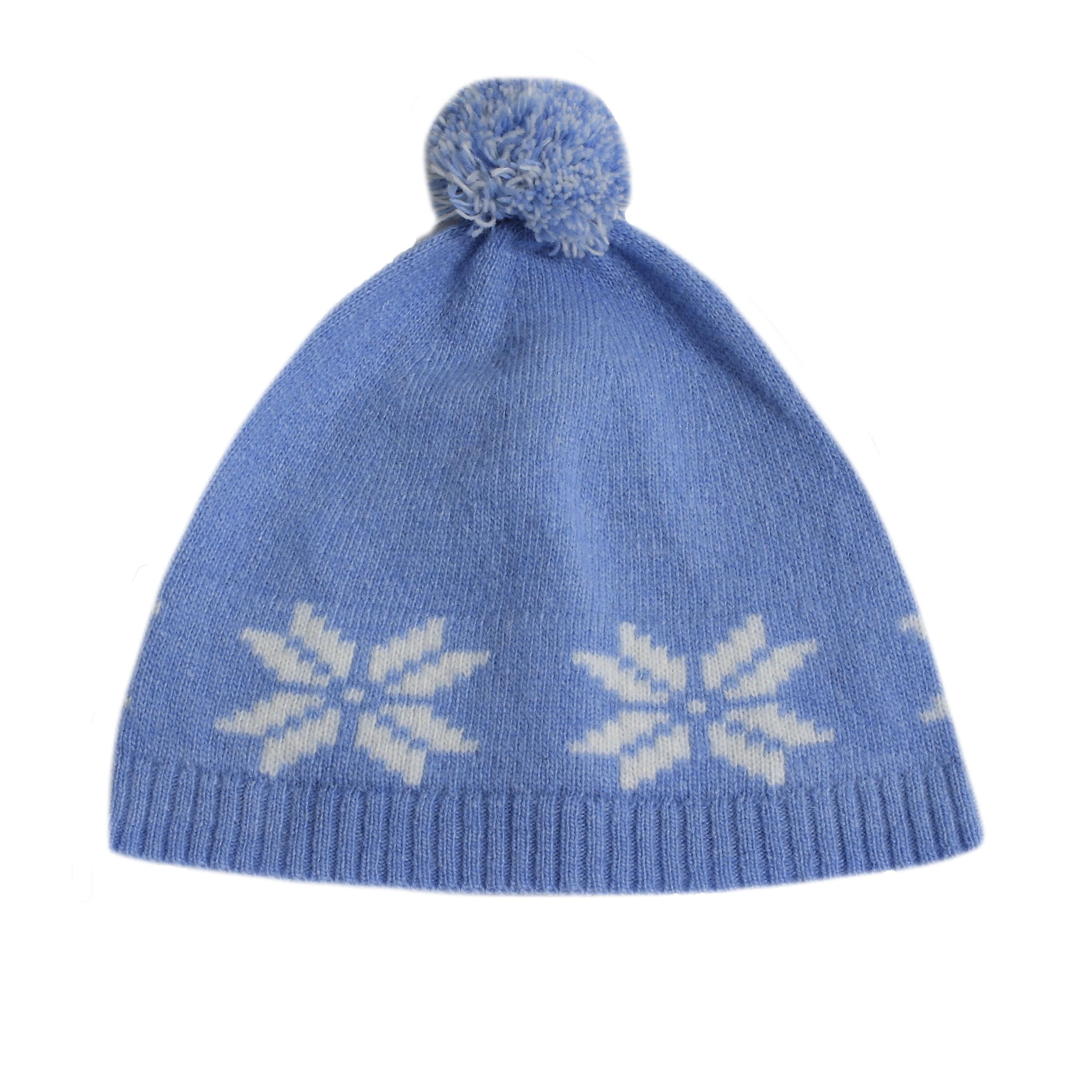 Cappellino in Misto Lana Bianco Celeste Neonato Dr.Kid DK136 - DR.KID - LuxuryKids