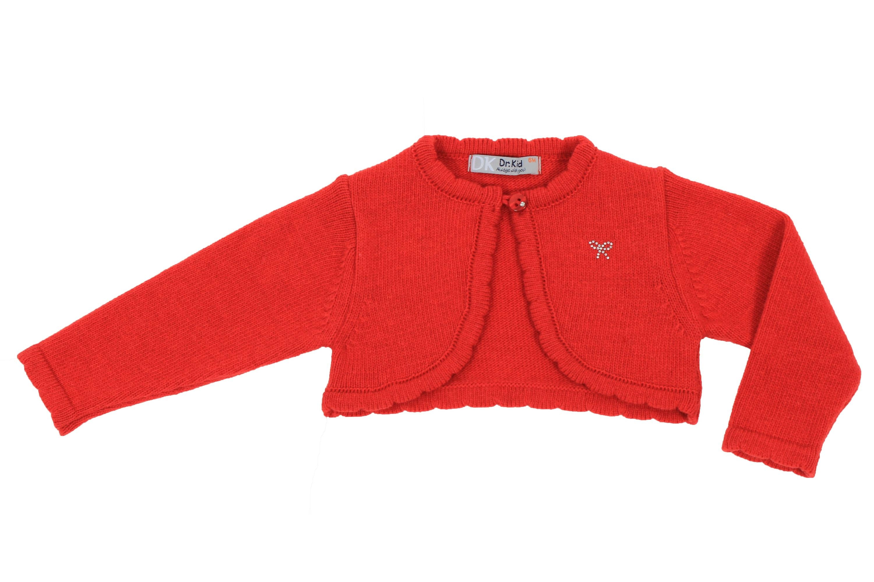 Copri Spalle Rosso In Misto Lana Bambina Dr.Kid DK378 - DR.KID - LuxuryKids