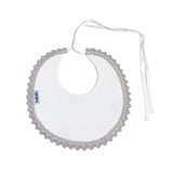 Bavetta Singola Tinta Unita con Merletto Unisex Babidu 605BA - BABIDU - LuxuryKids