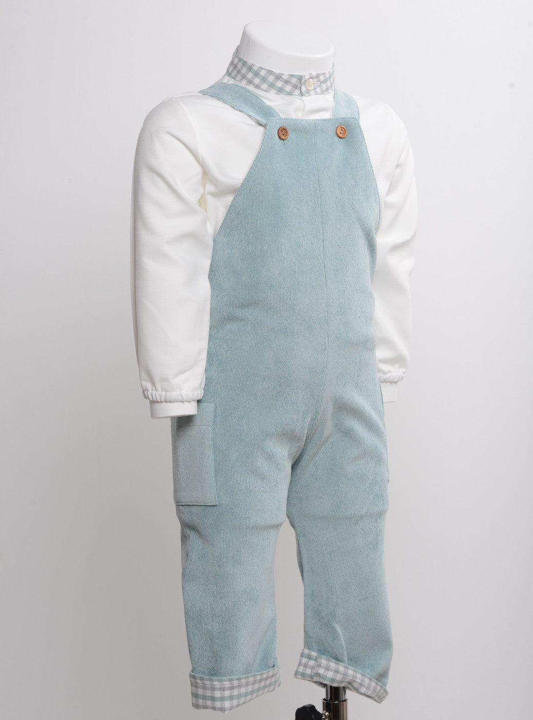 Salopette con Camicia Velluto Neonato Granlei 2228 - GRANLEI - LuxuryKids