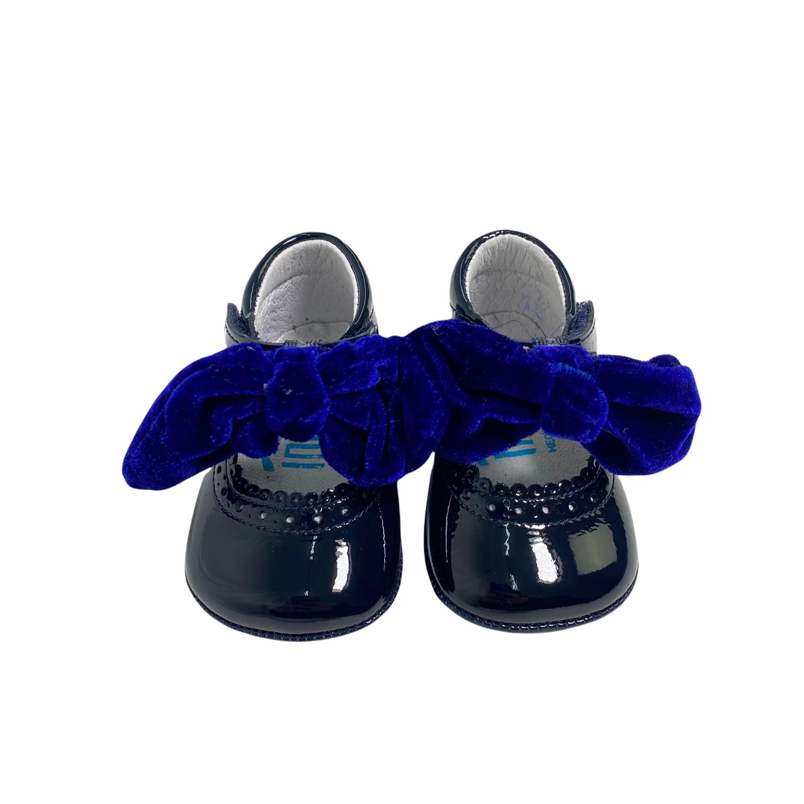 Scarpa Da Culla Ballerina Con Fiocco In Vernice Neonata Indice 1710 - INDICE - LuxuryKids