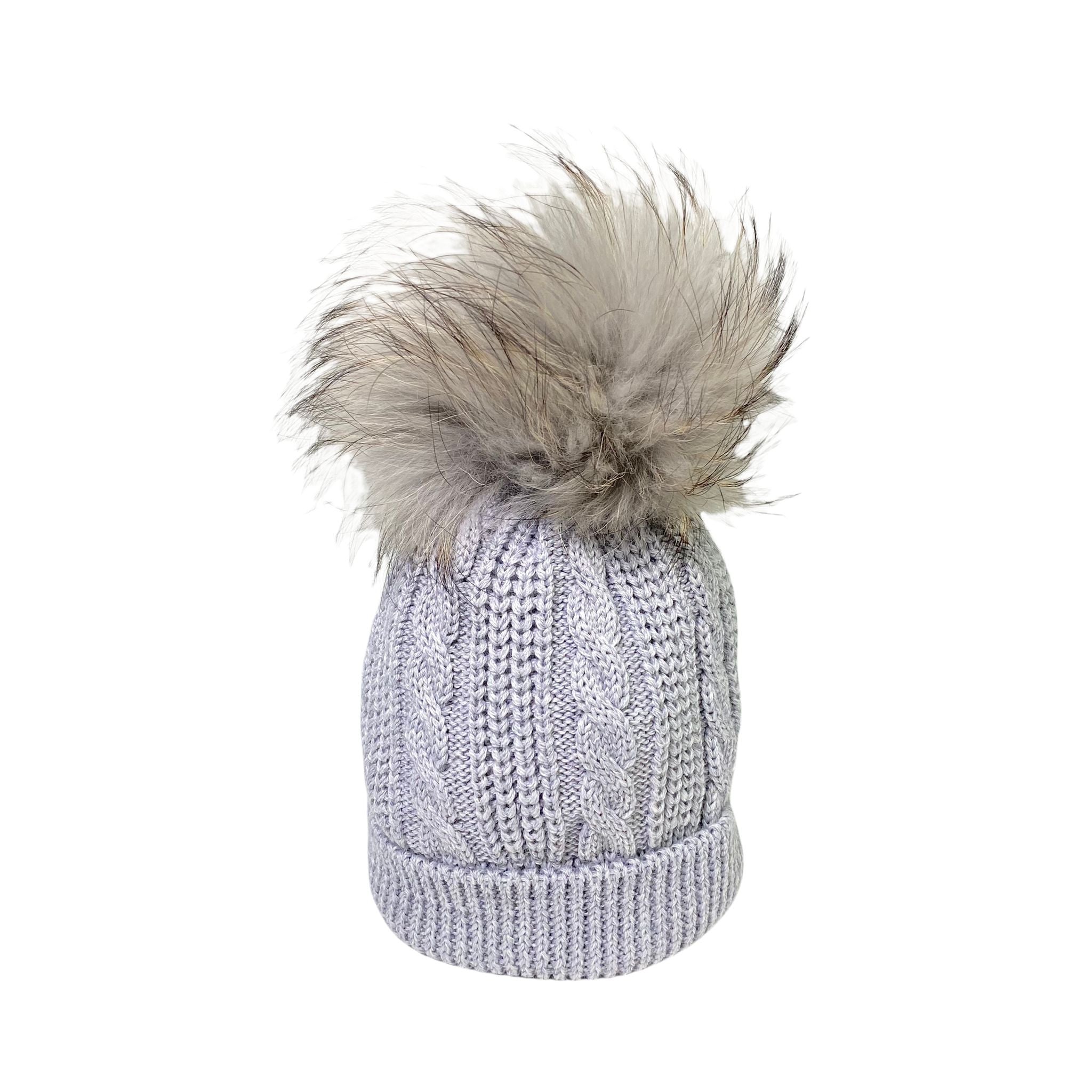 Cappello In Misto Lana Con Trecce E Pompon Neonato-a FURFANTE CT0422A - FURFANTE - LuxuryKids