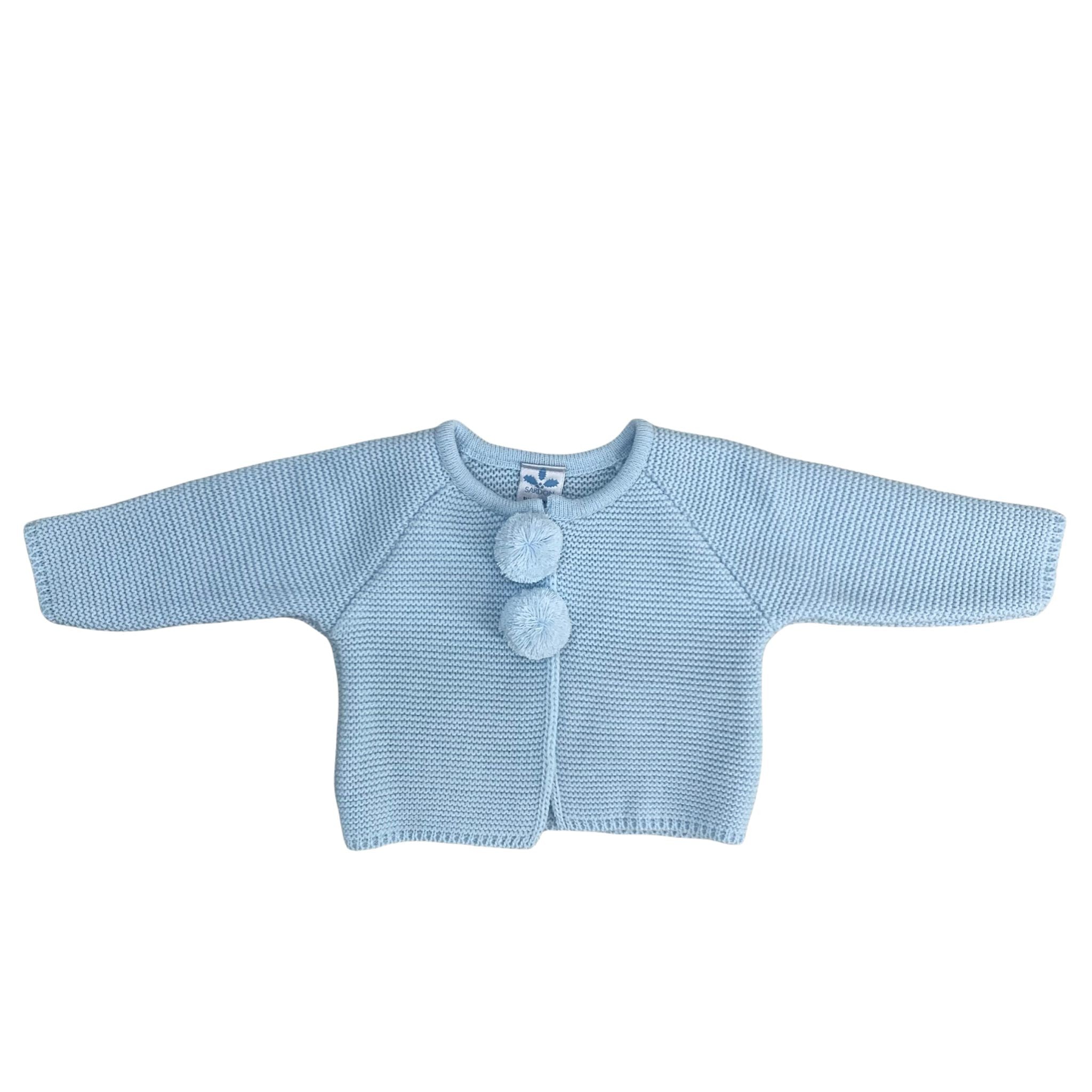 Cardigan Invernale Con Pom Pon Neonati SARDON MA250 - SARDON - LuxuryKids