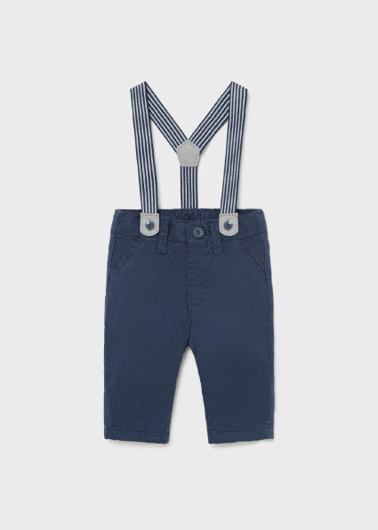 Pantalone Lungo Con Bretelle In Caldo Cotone Neonato MAYORAL 2520 - MAYORAL - LuxuryKids