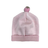Cappellino In Lana 100% Rosa Con Pon Pon Neonata CREAZIONI LUANA 7070C - CREAZIONI LUANA - LuxuryKids