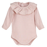 Body Manica Lunga In Caldo Cotone con Collo Volante Neonata Calmaro19085BO - CALAMARO - LuxuryKids
