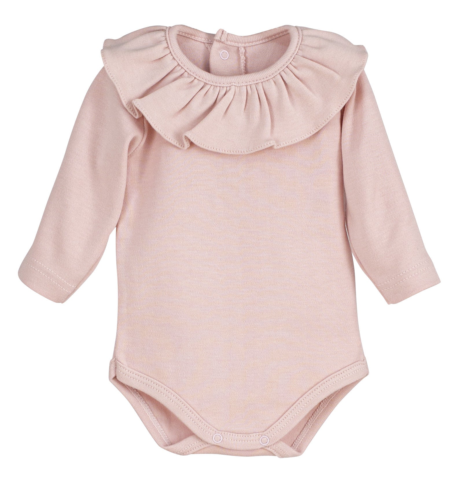Body Manica Lunga In Caldo Cotone con Collo Volante Neonata Calmaro19085BO - CALAMARO - LuxuryKids