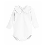 Body Manica Lunga con Collo Camicia In Caldo Cotone Neonato Calamaro 19090BO - CALAMARO - LuxuryKids