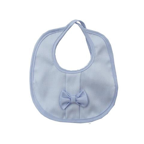 Bavetta in Cotone Celeste Con Fiocco Neonato NINNAOH E22273 - NINNAOH - LuxuryKids