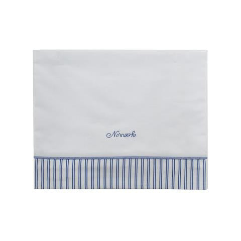 Lenzuolino Per Carrozzina In Cotone Bianco Neonato NINNAOH E22LE204 - NINNAOH - LuxuryKids
