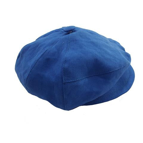 Coppola In Lino Blu Elettrico Neonato NINNAOH E22209 - NINNAOH - LuxuryKids