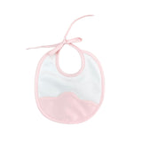 Bavetta In Cotone E Raso Bianca E Rosa Neonata TETO E TATTA BA1640 - TETO E TATTA - LuxuryKids