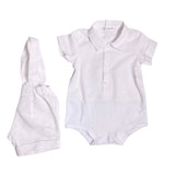 Completo Elegante In Lino Con Salopette Neonato TETO E TATTA CB1550 - TETO E TATTA - LuxuryKids