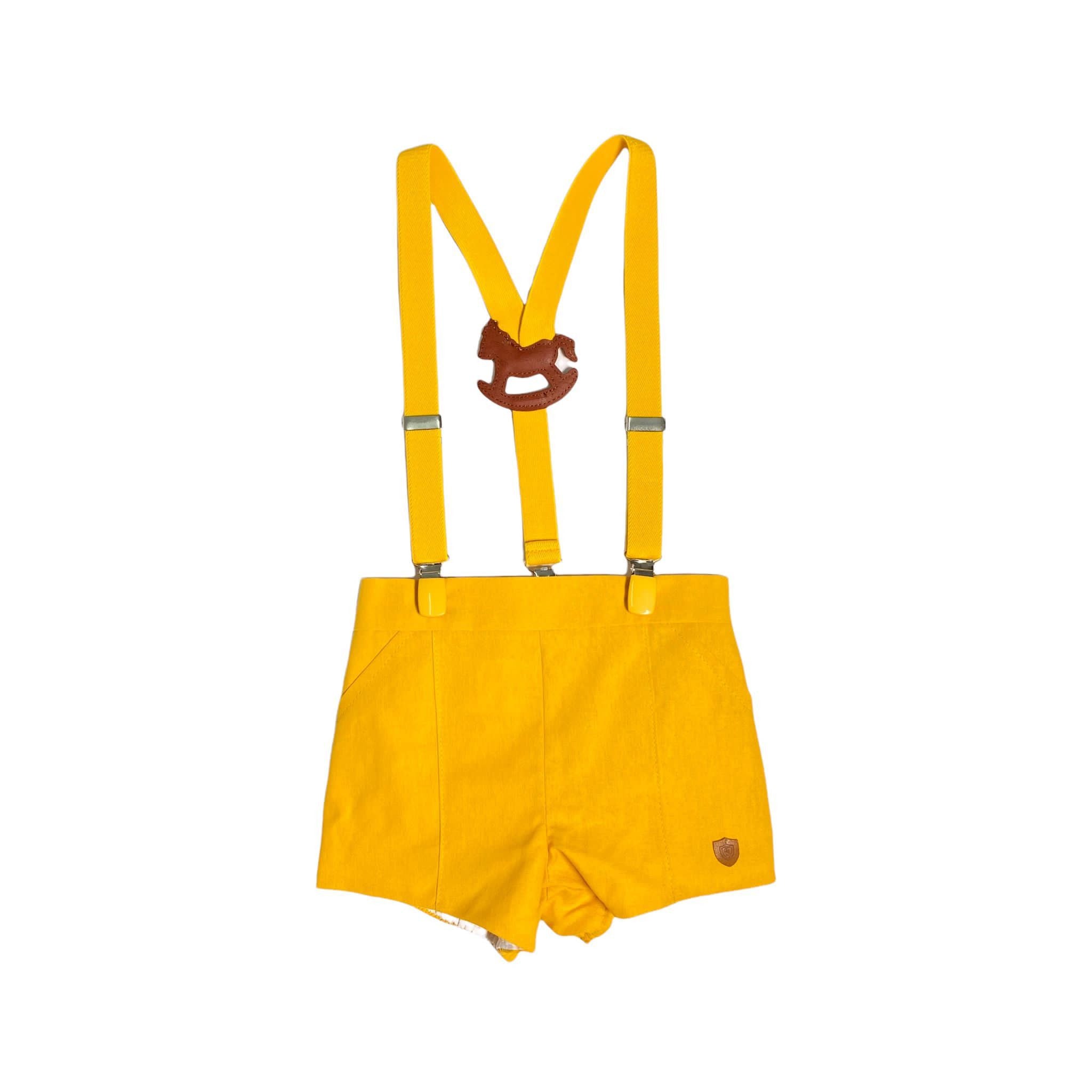 Pantaloncino Corto In Cotone Con Cavalluccio Bambino YOEDU 3993 - YOEDU - LuxuryKids