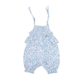 Salopette In Cotone A Fantasia Floreale Con Balza Neonata GRANLEI 436 - GRANLEI - LuxuryKids