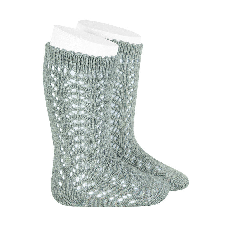 Calzini In Filo Di Cotone Lunghi Traforati Neonati CONDOR 518 - Condor - LuxuryKids