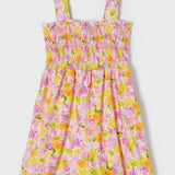 Tuta Con Bretelle A Nido D'Ape Multicolour In Cotone Bambina MAYORAL 3837 - MAYORAL - LuxuryKids