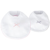 Bavette Bi-Color Con Fiocco Neonati CALAMARO 74017 - CALAMARO - LuxuryKids